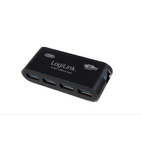 LogiLink USB 3.0 4x, USB 3.2 Gen 1 3.1 Gen 1 Type-A, 5000 Mbits, Noir, CE, RoHS, 5 V, 107 mm