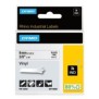 Dymo Rhino Étiquettes en vinyle industrielles | 9 mm x 5,5 m | autocollantes impression en noir sur fond blanc | pour étiqueteuses Rhino et LabelManager, Noir sur blanc, Multicolore, Vinyl, -40 - 80 C, UL 969, DYMO