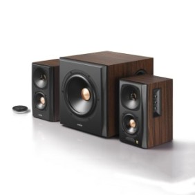Edifier S360DB, 2.1 canaux, 150 W, PC, Noir, Bois, Panneaux MDF, Rotatif