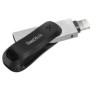 SanDisk iXpand, 64 Go, USB Type-A Lightning, 3.2 Gen 2 3.1 Gen 2, Pivotant, Noir, Argent