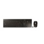 Cherry DW 9100 SLIM, Sans fil, RF sans fil + Bluetooth, AZERTY, Noir, Souris incluse