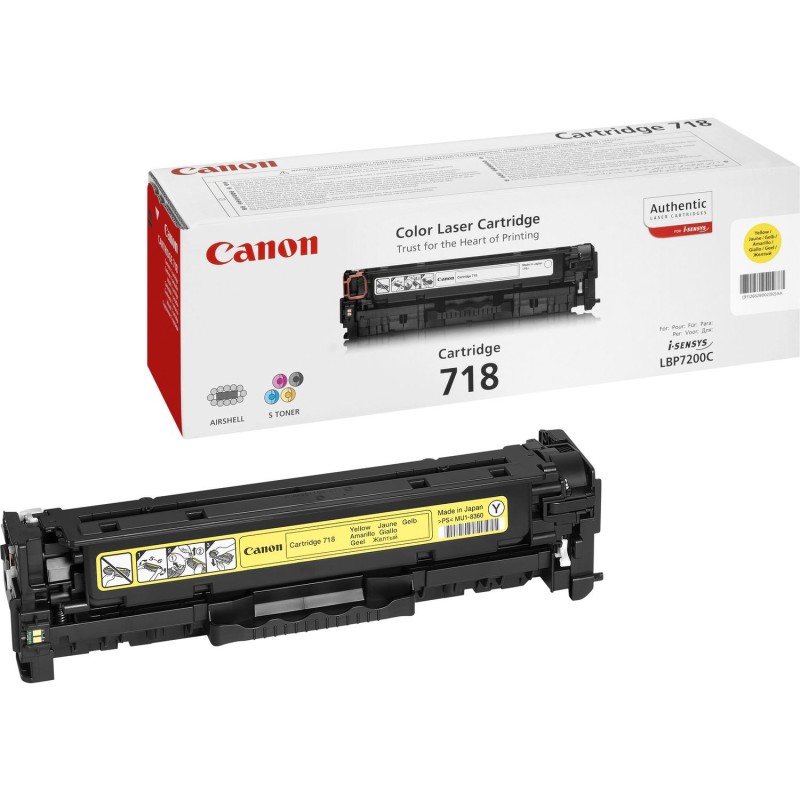Canon Toner Cartridge 718 y yellow - Original - Toner Cartridge