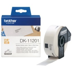 Brother DK-11201 - Rouleau d'étiquettes original – Noir sur blanc, 29 x 90 mm, Noir sur blanc, 400 pièce, DK, Noir, Blanc, Thermique directe, Chine