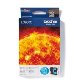 Brother LC980C - Cartouche d'encre originale – Cyan, Cyan, 1 pièce, 260 pages, Paquet unique