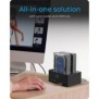 ICY BOX IB-1233CL-CR, HDD, SSD, SATA, 2.5,3.5", USB 3.2 Gen 1 3.1 Gen 1 Type-A, Noir, 5 Gbits