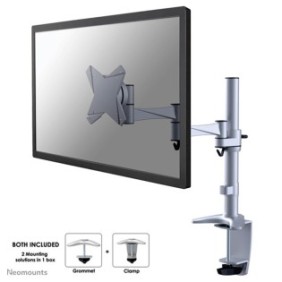Neomounts FPMA-D1330SILVER Support d'écran à fixer 10-30", Collier de serrage passe-fil, 9 kg, 25,4 cm 10", 76,2 cm 30", 100 x 100 mm, Argent