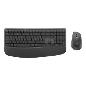 Logitech Signature Comfort Plus Combo MK880 for Business, Sans fil, USB + Bluetooth, Plunger key switch, QWERTZ, Graphite, Souris incluse