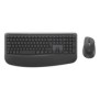 Logitech Signature Comfort Plus Combo MK880 for Business, Sans fil, USB + Bluetooth, Plunger key switch, QWERTZ, Graphite, Souris incluse