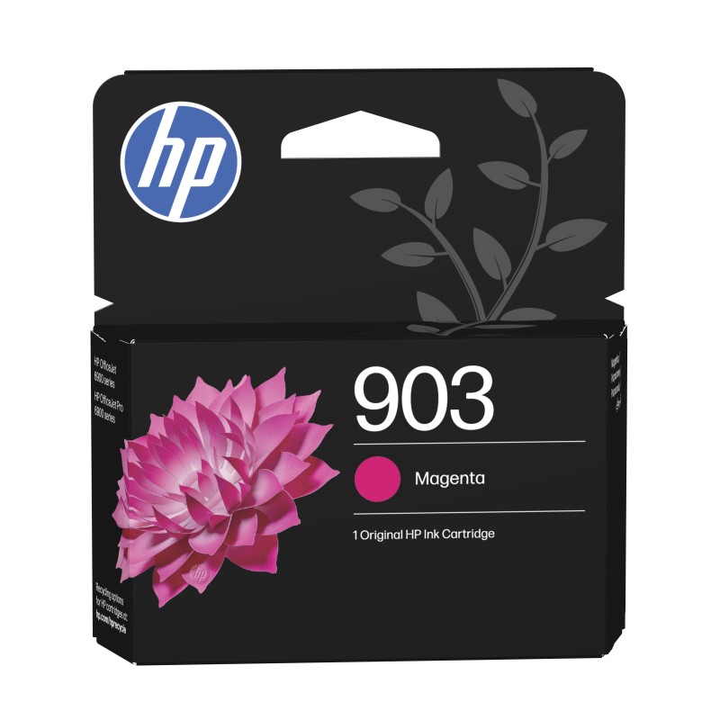 HP 903 Cartouche d’encre magenta authentique, Standard, Magenta, Encre à pigments, 4 ml, 1 pièce, Paquet unique