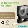 Dymo Rhino Étiquettes en vinyle industrielles | 12 mm x 5,5 m | autocollantes impression en noir sur fond jaune | pour étiqueteuses Rhino et LabelManager, Noir sur jaune, Multicolore, Vinyl, -40 - 80 C, UL 969, DYMO