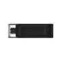 Kingston DataTraveler 64Go USB-C 3.2 Gen 1 70, 64 Go, USB Type-C, 3.2 Gen 1 3.1 Gen 1, Casquette, 7 g, Noir