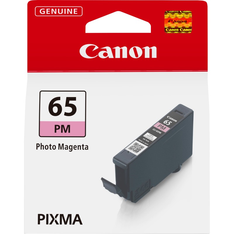 Canon Cartouche d'encre photo magenta CLI-65PM, Encre à colorant, 12,6 ml, 320 pages, 1 pièce, Paquet unique