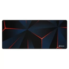 Sharkoon SKILLER SGP30, Noir, Bleu, Orange, Motif, Caoutchouc, Textile, Base antidérapante, Tapis de souris de jeu