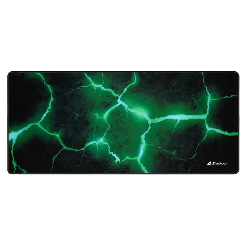 Sharkoon SKILLER SGP30, Noir, Vert, Motif, Caoutchouc, Textile, Base antidérapante, Tapis de souris de jeu