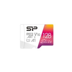 Silicon Power Elite, 128 Go, MicroSDXC, Classe 10, UHS-I, 100 Mos, Class 1