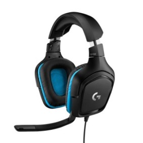 Logitech G G432 7.1 Surround Sound Wired Gaming Headset, Avec fil, Gaming, 20 - 20000 Hz, 280 g, Casque, Noir, Bleu