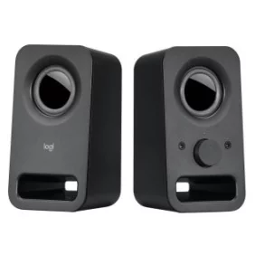 Logitech Haut-parleurs stéréo Z150 Son stéréo clair, 2.0 canaux, Avec fil, 3 W, Noir