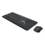 Logitech MK540 Advanced, Sans fil, RF sans fil, Clavier à membrane, QWERTY, Noir, Souris incluse