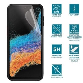 Mobilis 036271, Samsung, Galaxy Xcover 7 and 6 Pro, Anti-bactérien, Résistant à la poussière, Résistant aux rayures, Incassable, Résistant aux chocs, Transparent, 1 pièce