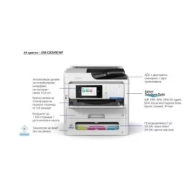 Epson WorkForce Pro EM-C800RDWF, Jet d'encre, Impression couleur, 4800 x 1200 DPI, A4, Impression directe, Blanc