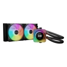 Be Quiet! Light Loop IO LCD 240 mm | Système de refroidissement liquide tout-en-un, 360 mm, noir, écran IPS, socket Intel et AMD, ARGB, pilotage via logiciel IO Center, Refroidisseur de liquide tout-en-un, 12 cm, 105,1 m³h, Noir