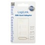 LogiLink AA0047, Adaptateur carte sim, Micro-SIM, Nano-SIM, SIM taille normale, Micro-SIM, 3 pièce, Blanc, 73 mm
