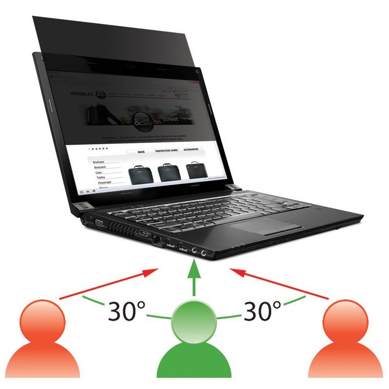 Mobilis 016227, 33,8 cm 13.3", 16:9, Ordinateur portable, Filtre de confidentialité sans bords pour ordinateur