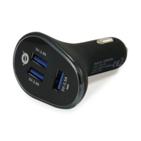 Conceptronic CARDEN06B, Auto, Allume-cigare, 5 V, Noir