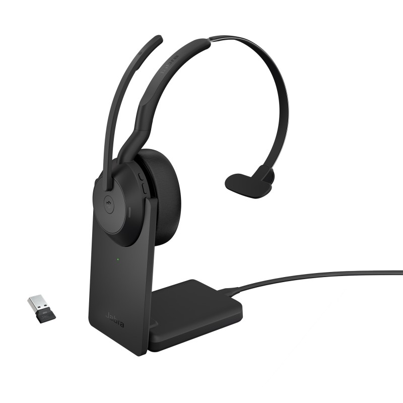 Jabra Evolve2 55, Sans fil, BureauCentre d'appels, 20 - 20000 Hz, 130 g, Casque, Noir