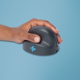 R-Go Tools Souris verticale R-Go HE Basic, souris ergonomique, taille moyenne longueur de la main : 165-185 mm, pour gauchers, Bluetooth, Gauche, Conception verticale, Optique, Bluetooth, 1600 DPI, Gris