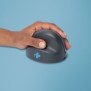 R-Go Tools Souris verticale R-Go HE Basic, souris ergonomique, taille moyenne longueur de la main : 165-185 mm, pour gauchers, Bluetooth, Gauche, Conception verticale, Optique, Bluetooth, 1600 DPI, Gris