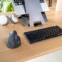 R-Go Tools Souris verticale R-Go HE Basic, souris ergonomique, taille moyenne longueur de la main : 165-185 mm, pour gauchers, Bluetooth, Gauche, Conception verticale, Optique, Bluetooth, 1600 DPI, Gris