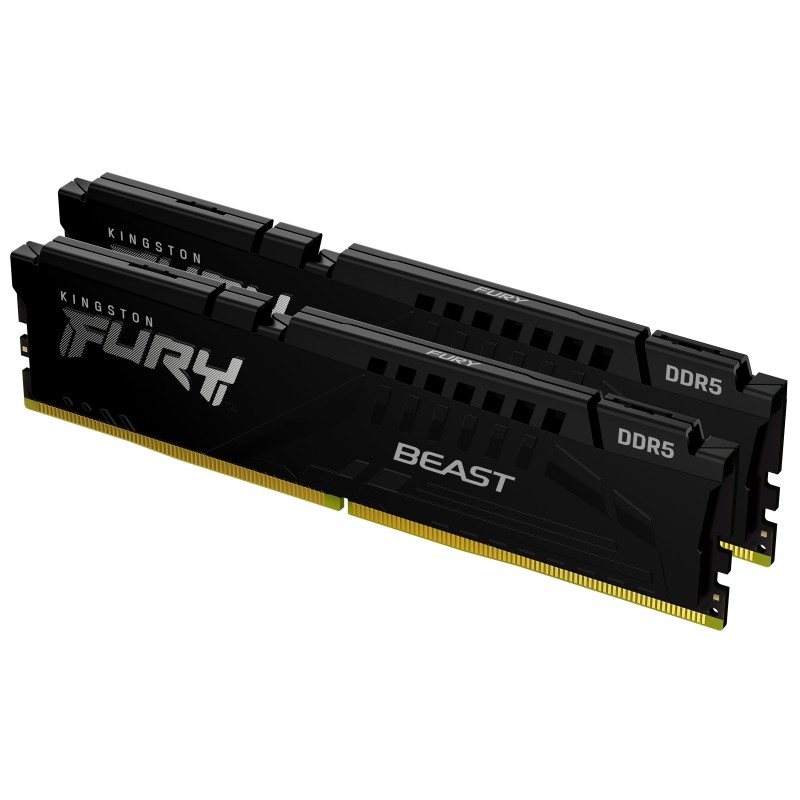 Kingston FURY Beast 32 Go 5600 MTs DDR5 CL36 DIMM Kits de 2 Black, 32 Go, 2 x 16 Go, DDR5, 288-pin DIMM