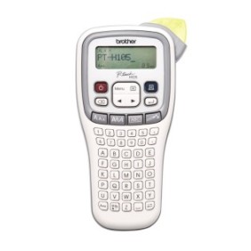 Brother PT-H105, ABC, TZe, Transfert thermique, 180 x 180 DPI, 20 mmsec, Gris, Blanc