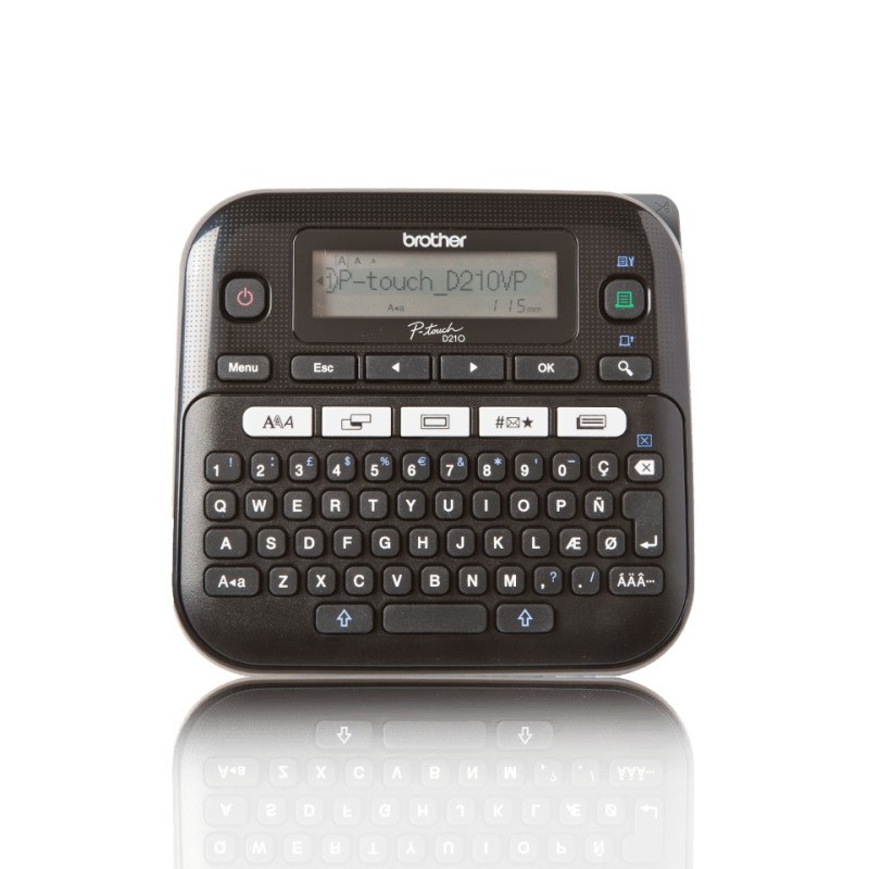 Brother PT-D210VP étiqueteuse professionnelle, QWERTY, Transfert thermique, 180 x 180 DPI, 20 mmsec, Noir