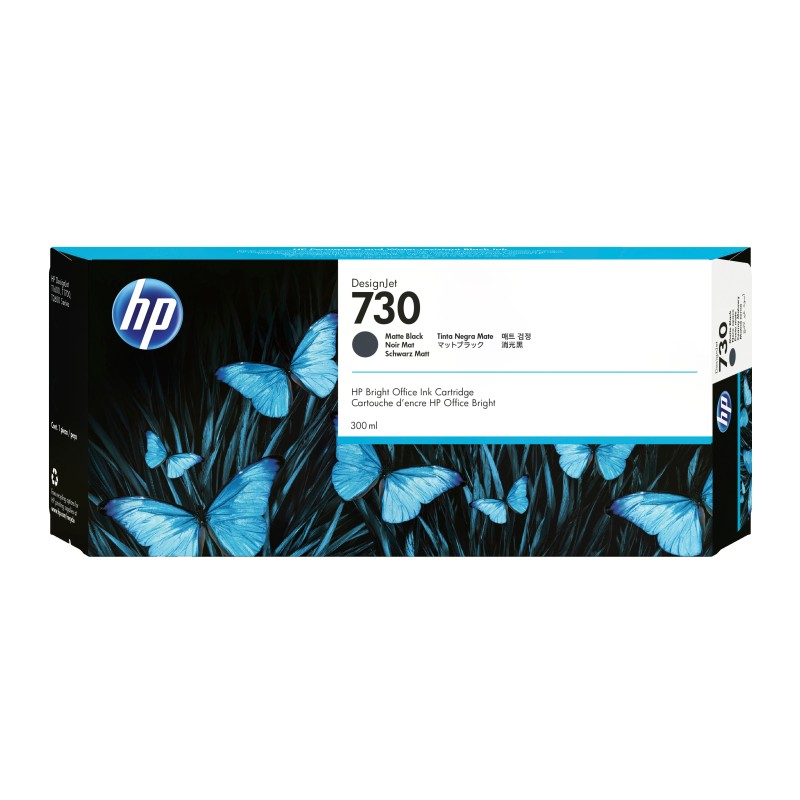 HP Cartouche d’encre 730 DesignJet noir mat, 300 ml, Imprimante HP DesignJet série T1700, A jet d'encre thermique, Noir, P2V71A, Professionnel, Singapour