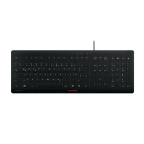 Cherry Contour Design Stream, Avec fil, USB, QWERTZ, Noir