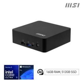 MSI Cubi NUC AI+ 3MG-004EU, Intel Core Ultra 5, 322, 16 Go, DDR5-SDRAM, 512 Go, Windows 11 Pro