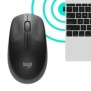 Logitech M190, Ambidextre, Optique, RF sans fil, 1000 DPI, Charbon de bois