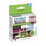 Dymo LW Étiquettes industrielles résistantes | authentique | plastique blanc | 25 x 54 mm | 1 rouleaux de 160 | pour étiqueteuses LabelWriter 450550 et 4XL5XL, Blanc, Imprimante d'étiquette adhésive, Polypropylène , Permanent, Universel, -18 - 50 C
