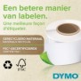 Dymo LW Étiquettes industrielles résistantes | authentique | plastique blanc | 25 x 54 mm | 1 rouleaux de 160 | pour étiqueteuses LabelWriter 450550 et 4XL5XL, Blanc, Imprimante d'étiquette adhésive, Polypropylène , Permanent, Universel, -18 - 50 C