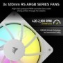 Corsair Nautilus 240 RS ARGB Liquid, Refroidisseur de liquide tout-en-un, 2100 trmin, Noir