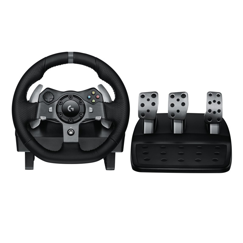 Logitech G G920 Driving Force, Volant + pédales, PC, Xbox One, Xbox Series S, Xbox Series X, Croix directionnelle, AnalogiqueNumérique, Avec fil, USB