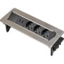 Brennenstuhl 1396200113, 2 m, 3 sortie CA, Intérieure, IP20, Noir, Acier inoxydable, 115 mm