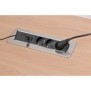 Brennenstuhl 1396200113, 2 m, 3 sortie CA, Intérieure, IP20, Noir, Acier inoxydable, 115 mm