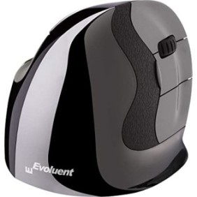 Evoluent VMDLW, Droitier, Conception verticale, Laser, RF sans fil, Noir, Gris