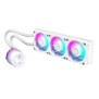 Gigabyte AORUS WATERFORCE X II 360 ICE Refroidisseur liquide pour processeur AIO - 3x ventilateurs ARGB de 120 mm, écran LCD en couleur, DAISY-CHAIN, compatible avec Intel LGA 1851 et AMD AM5, Refroidisseur de liquide tout-en-un, 12 cm, 72 cfm, Blanc