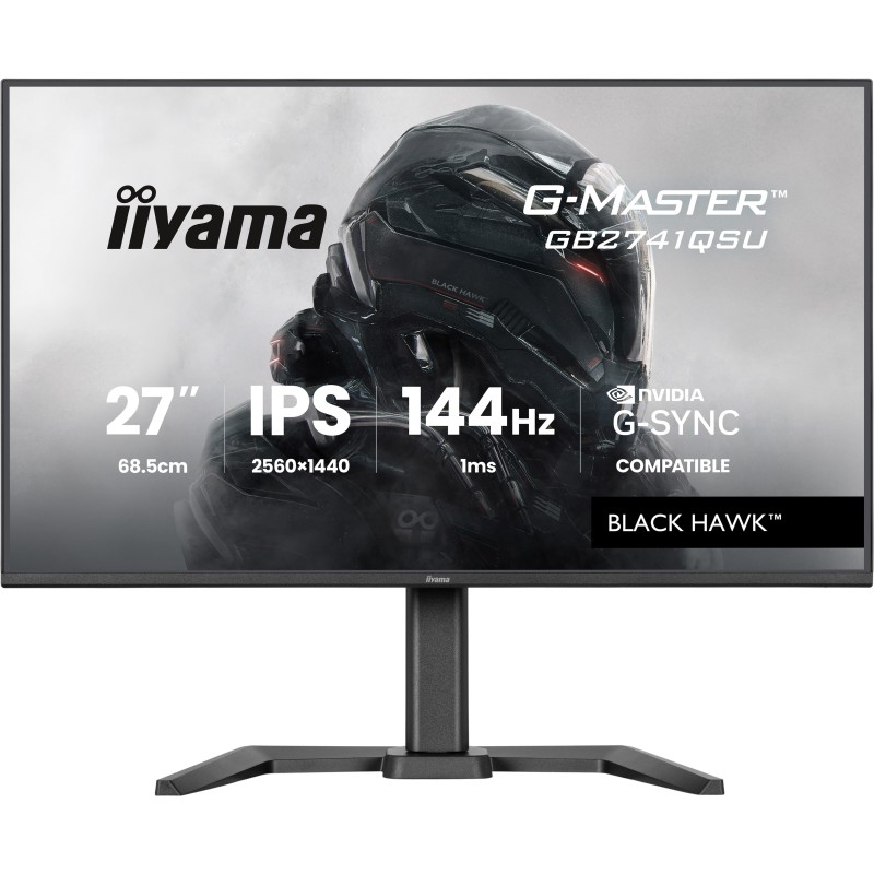 Iiyama G-MASTER GB2741QSU-B1, 68,6 cm 27", 2560 x 1440 pixels, 4K Ultra HD, LED, 1 ms, Noir