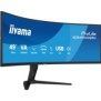 Iiyama ProLite XCB4994DQSU-B1, 124,5 cm 49", 5120 x 1440 pixels, Dual QHD, LCD, 2 ms, Noir