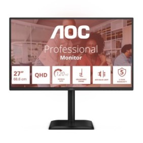 AOC E4 Q27E4U, 68,6 cm 27", 2560 x 1440 pixels, Quad HD, LED, 4 ms, Noir